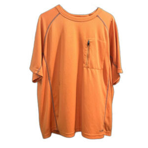 L.L. Bean Outdoor Hiking Fishing Pocket Short sleeve T-shirt Orange Men's XL